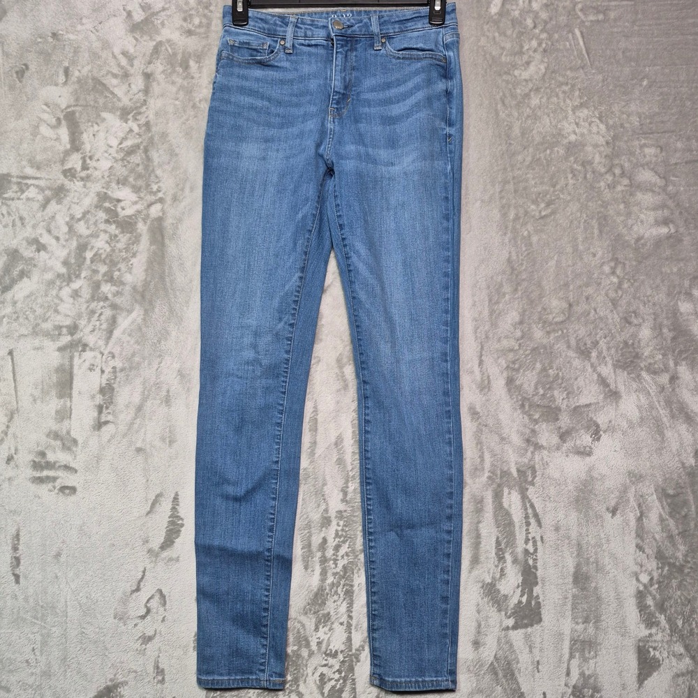 a.n.a Mid-Rise Skinny Jeans Womens 6T Tall Medium Wash Blue Denim Stretch